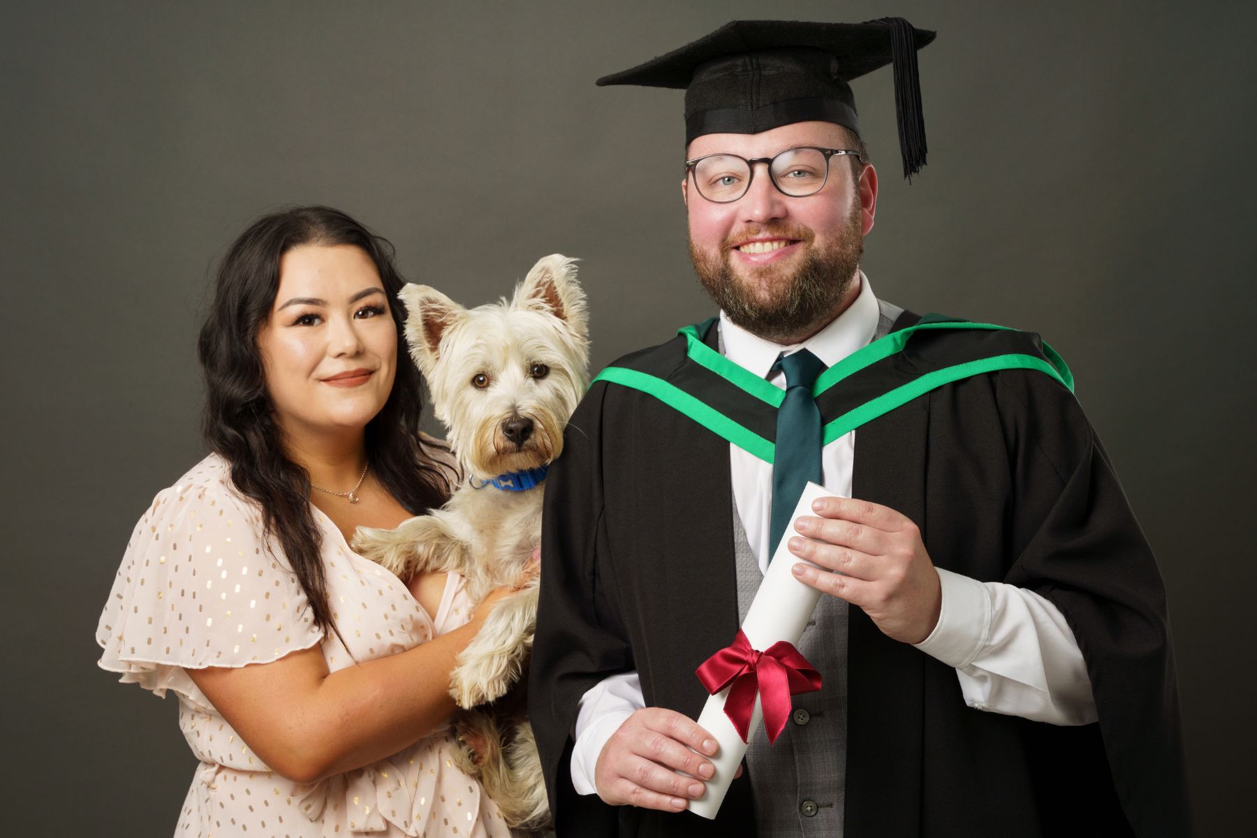 Ulster University Graduation with Dog