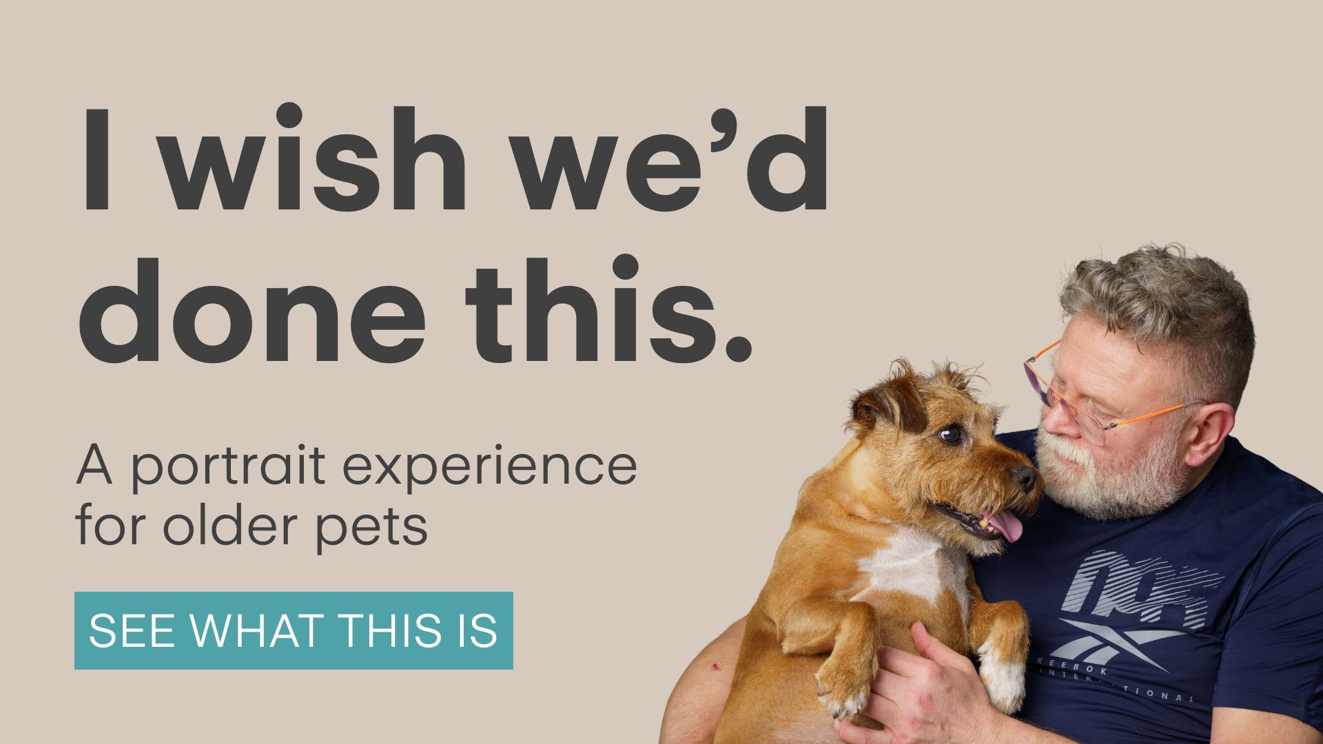 A Portrait Experience for Older Pets 1 I wish we'd done this